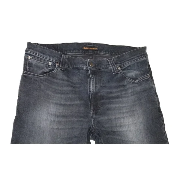 Nudie Jeans Dark Wash Thin Finn Deep dark Organic Cotton Thin Finn Size 36 x 33